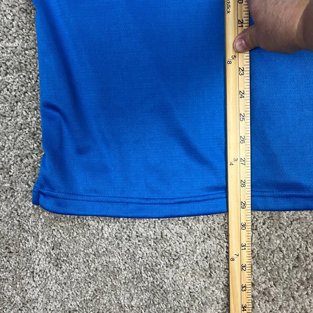Under Armour‎ Polo Shirt Mens XL Blue Short Sleeve 3-Button Placket HeatGear EUC